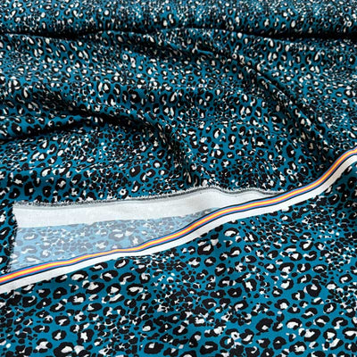 Mat satin med leopard print - KreStoffer