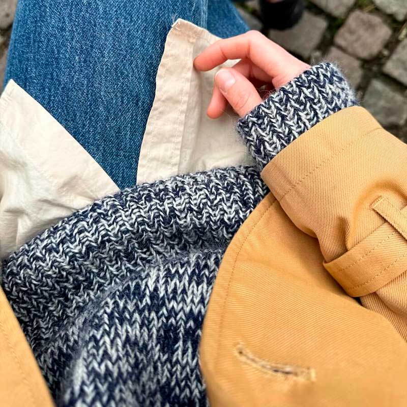 Strikkekit Melange Sweater i Tynd Peer Gynt