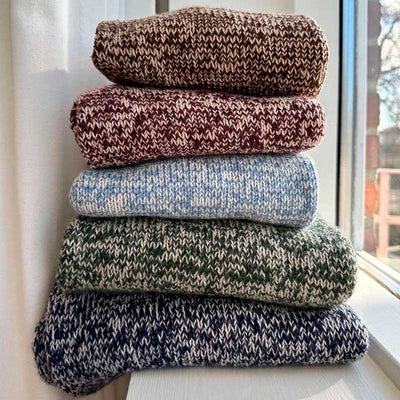 Strikkekit Melange Sweater i Tynd Peer Gynt