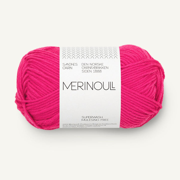 Merinould garn fra Sandnes Garn Hot pink