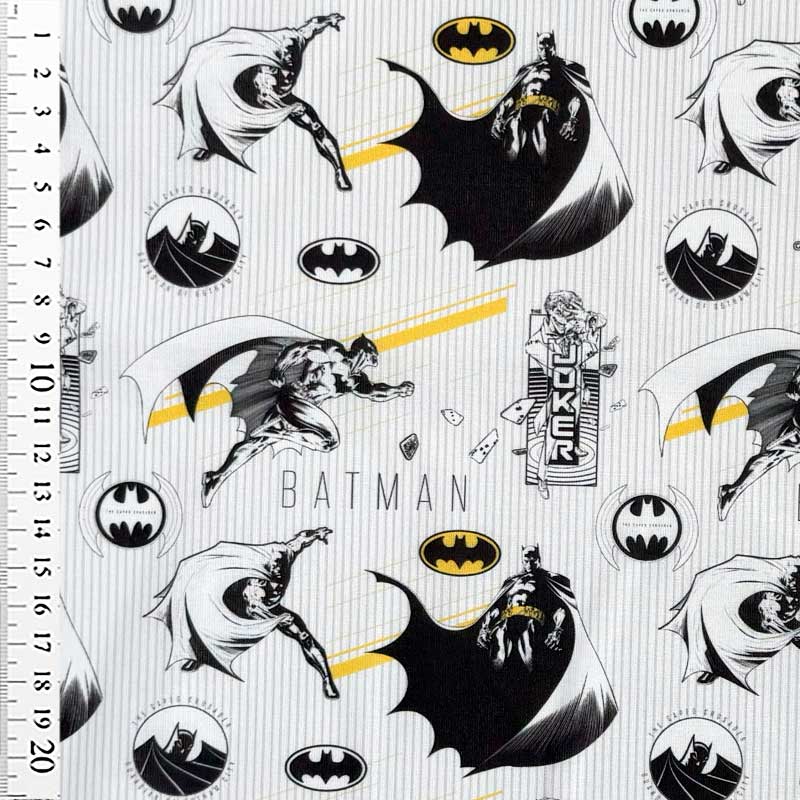Fast bomuld med Batman og Joker