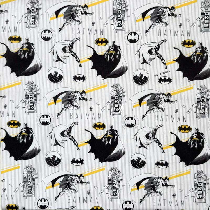 Fast bomuld med Batman og Joker
