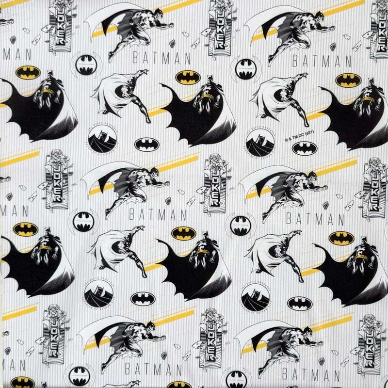 Fast bomuld med Batman og Joker