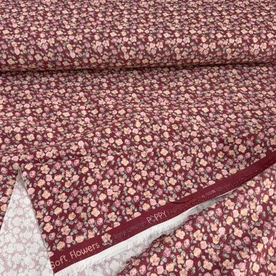 Babyfløjl med printet blomster buketter