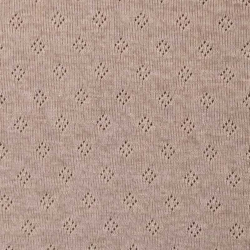 Bomuldsjersey med lille hulmønster i beige