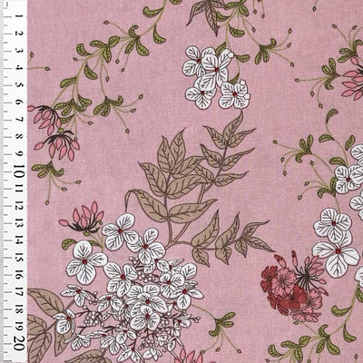 Fast bomuld med smuk blomster opsætning