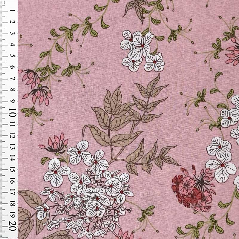 Fast bomuld med smuk blomster opsætning