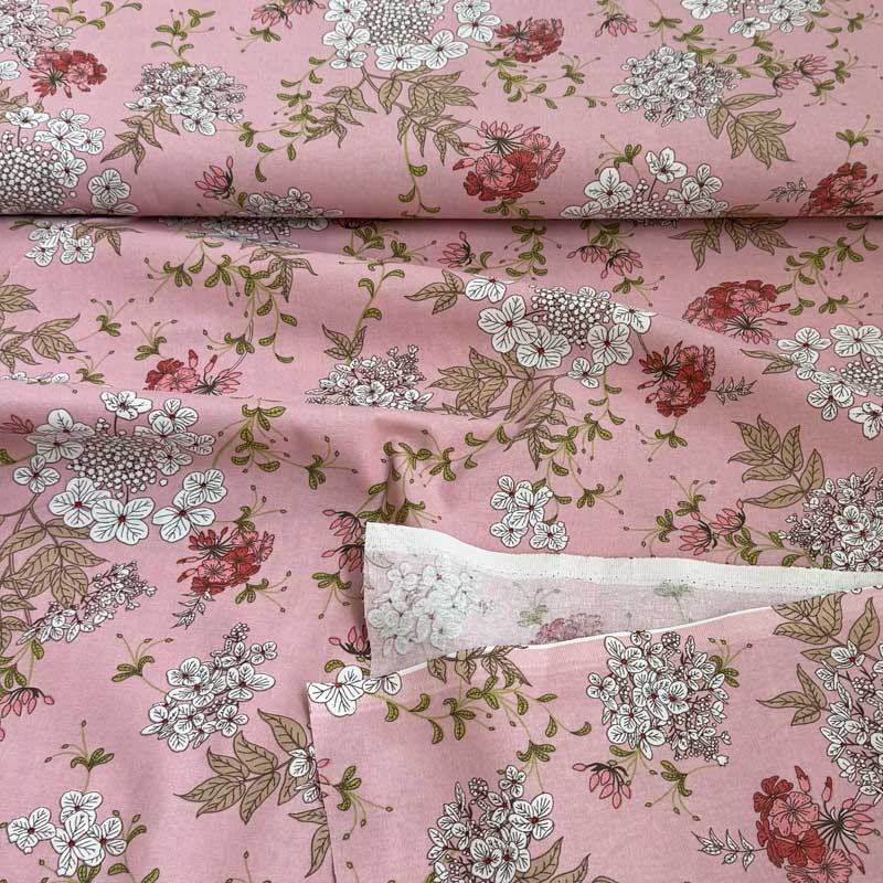 Fast bomuld med smuk blomster opsætning