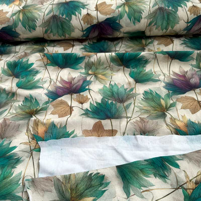 Digital bomuldsjersey med blomster drøm
