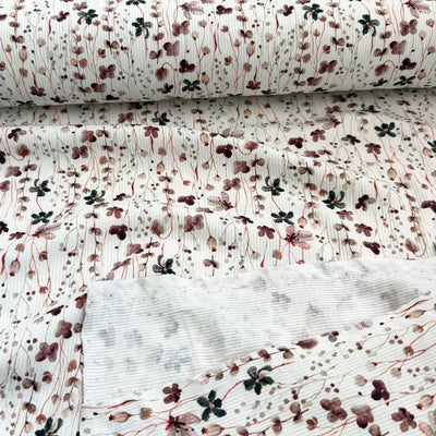 Bomuldsjersey med Drop needle med blomsterprint