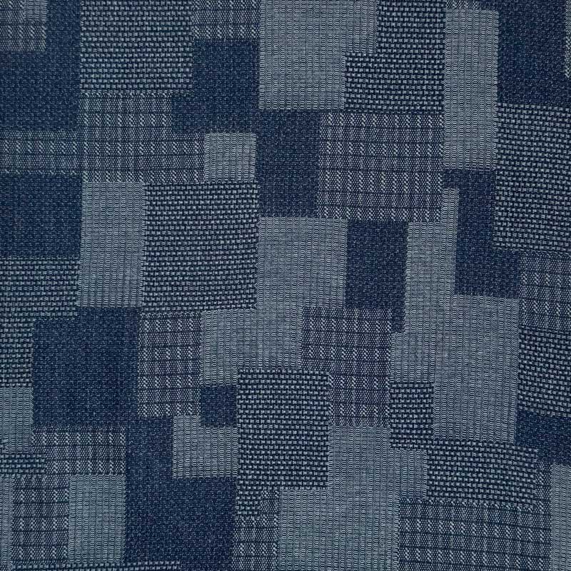 Denim med patchwork mønster
