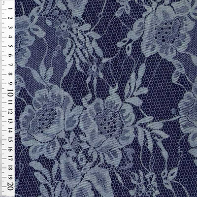 Denim med printet blonde mønster