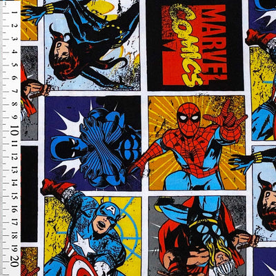 Digital bomuldsjersey med Marvel Comics superhelte