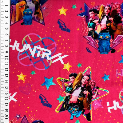 Digital Bomuldsjersey med pigegruppe i pink