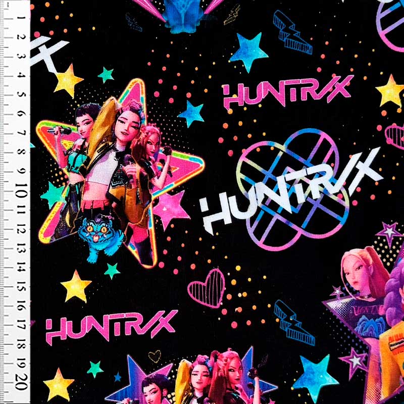 Digital Bomuldsjersey med pigegruppe i sort