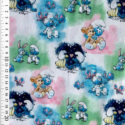 Digital bomuldsjersey med baby Smølf