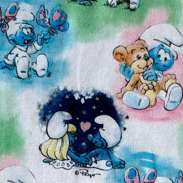 Digital bomuldsjersey med baby Smølf