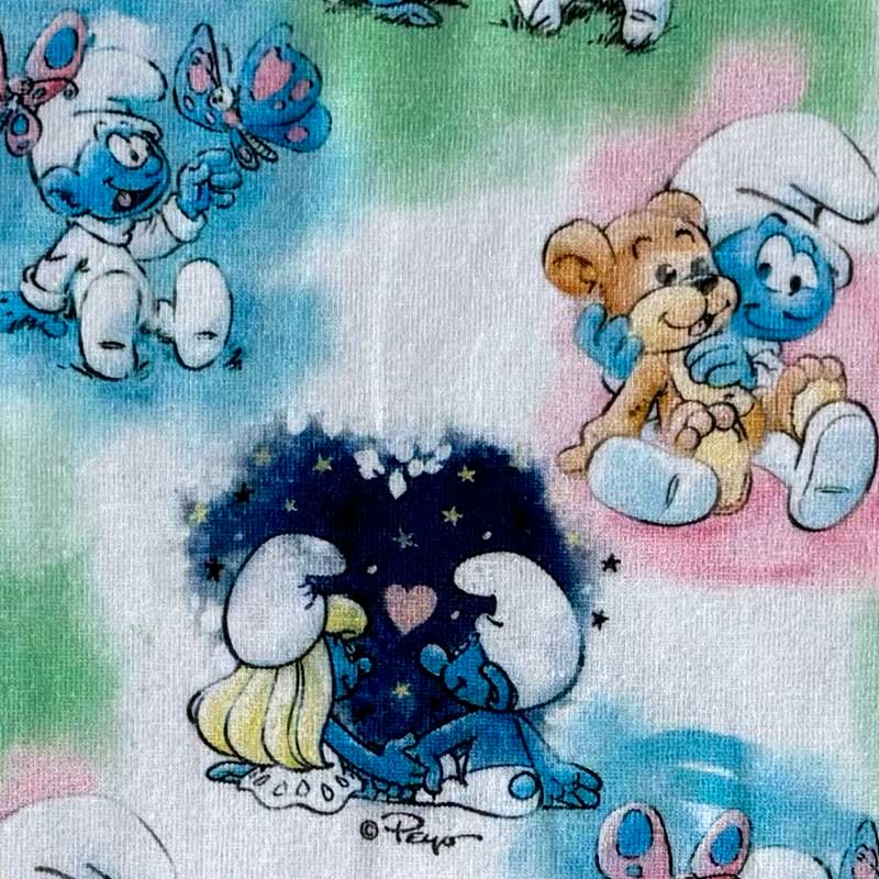 Digital bomuldsjersey med baby Smølf