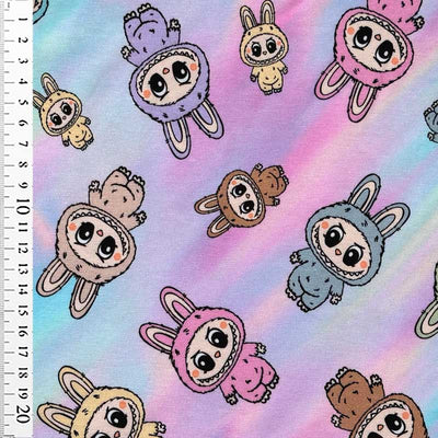 Digital bomuldsjersey med populære figurer