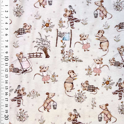 Digital bomuldsjersey med den lille mus