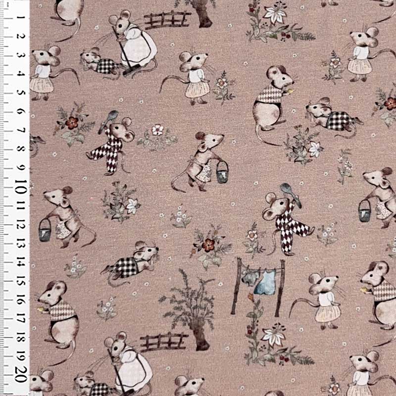 Digital bomuldsjersey med den lille mus II