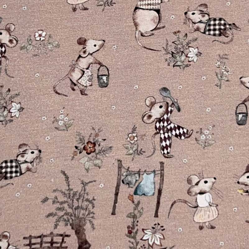 Digital bomuldsjersey med den lille mus II