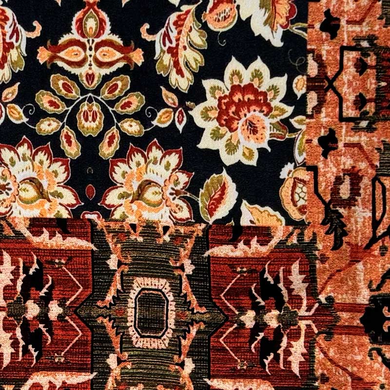 Fast digital viscose med Afrikas mystik Marokko