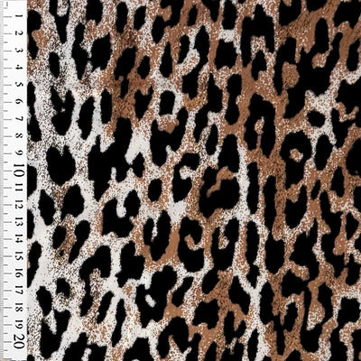 Fast digital viscose med rovdyr print