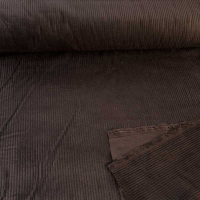 Bredriflet fløjl i mørkebrun
