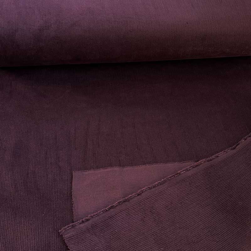 Fløjl med stræk i bordeaux