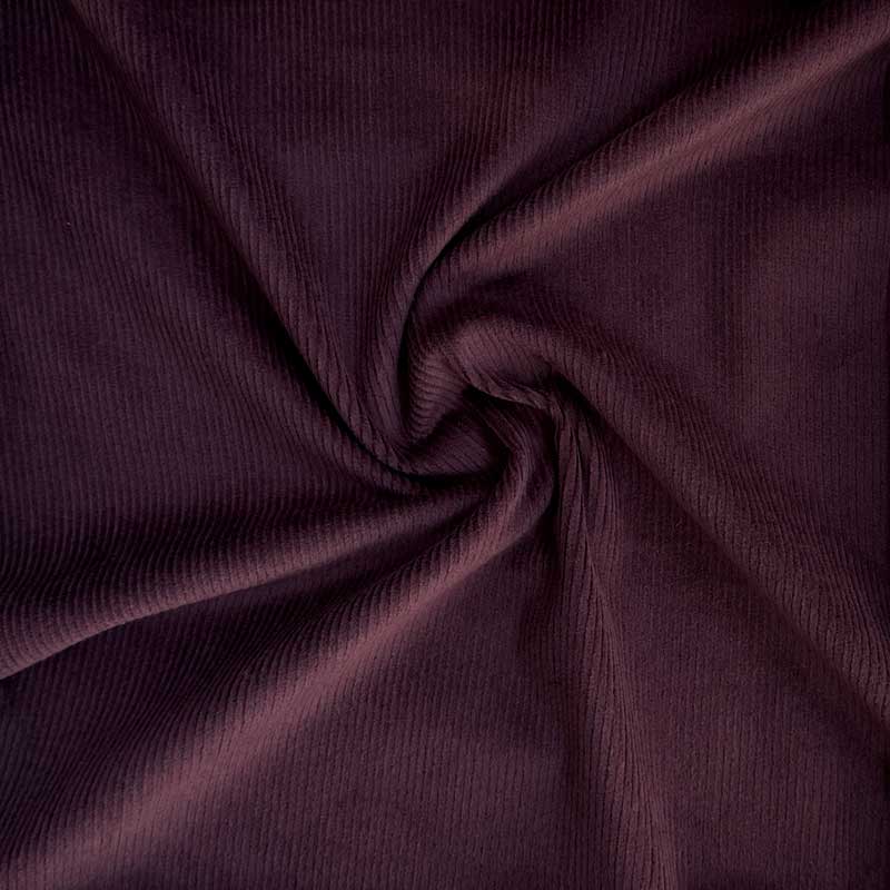 Fløjl med stræk i bordeaux
