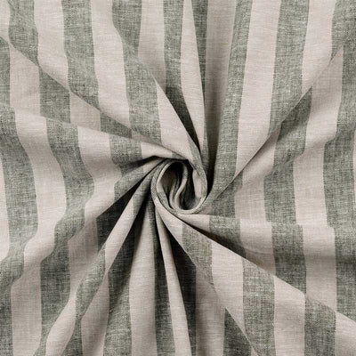 Fast hør / bomuld med grønne striber