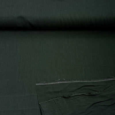 Ensfarvet fast viscose / hør i flaskegrøn