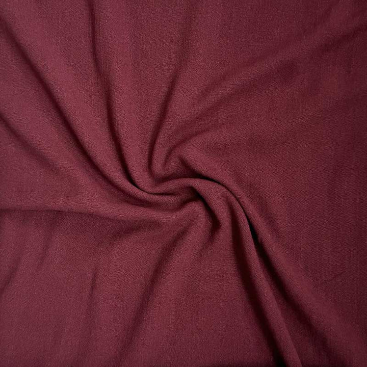 Ensfarvet fast viscose / hør i støvet bordeaux