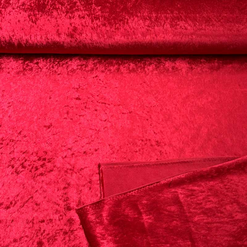 Rode Velur Rol Nervøs velour i rød – KreStoffer