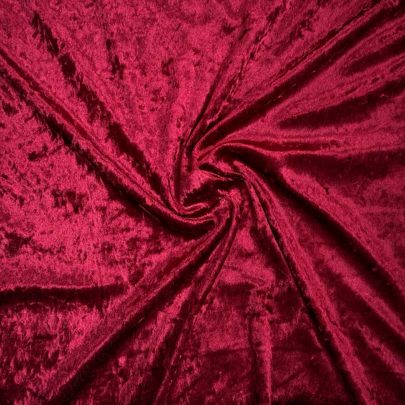 Nervøs velour i vinrød
