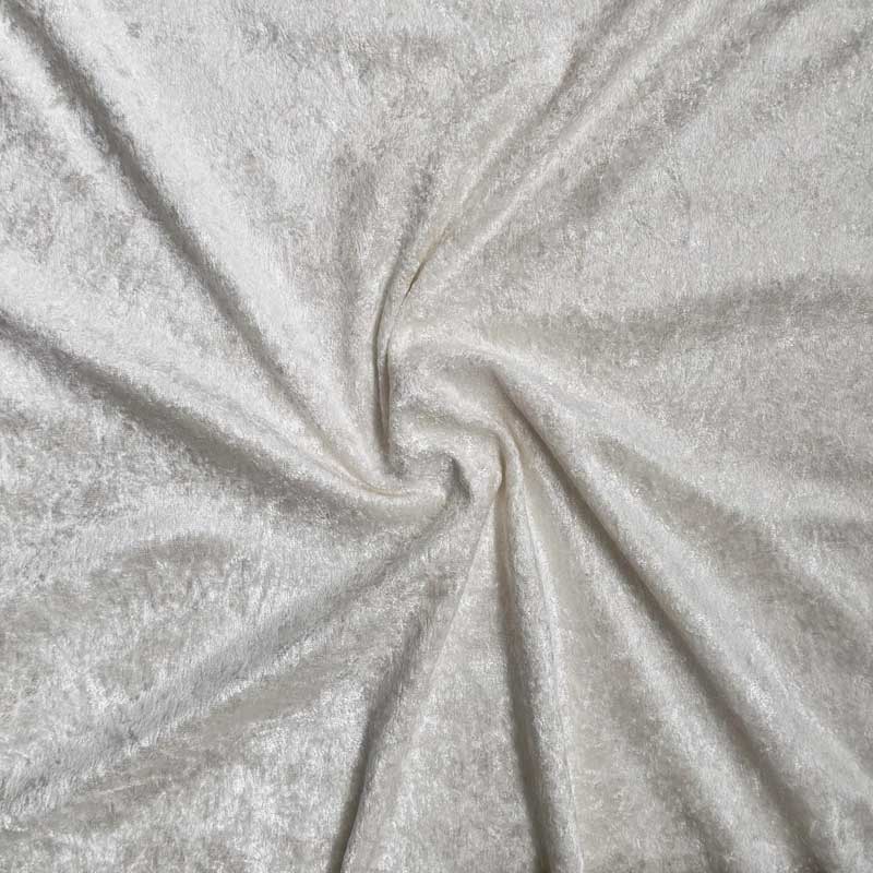 Nervøs velour i knækket hvid