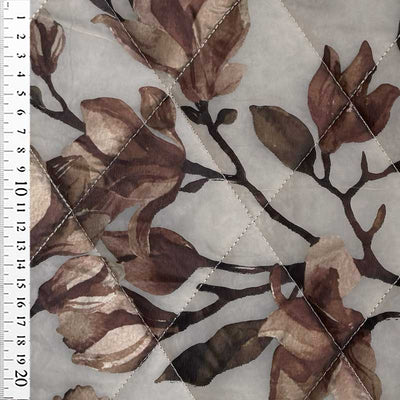 Quilt stof med digitaltrykte blomster