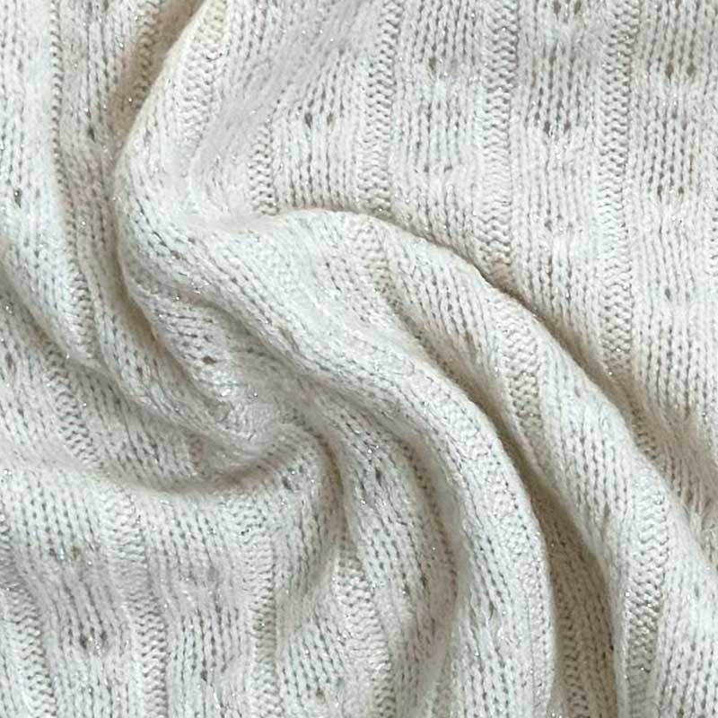 Strikstof med glimmer i off-white