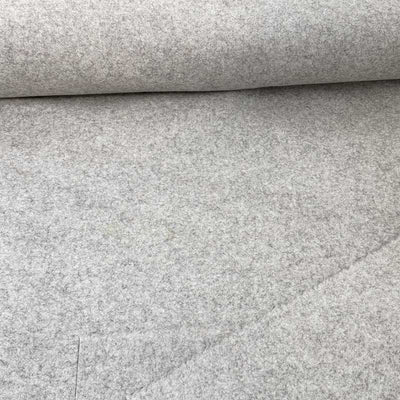 Kraftig italiensk meleret uldfilt lys grå