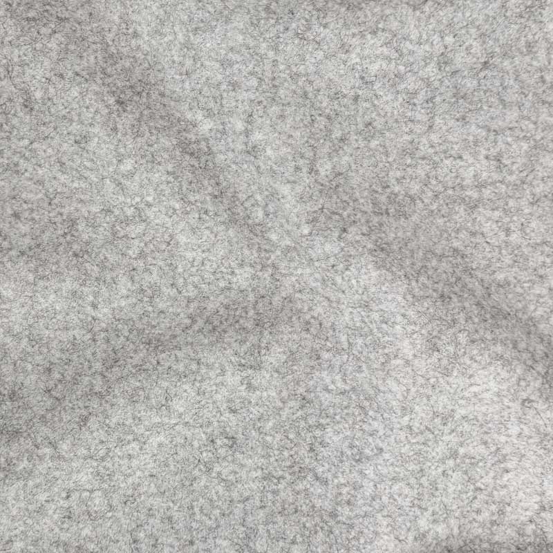 Kraftig italiensk meleret uldfilt lys grå
