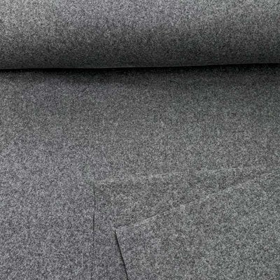 Kraftig italiensk meleret uldfilt grå