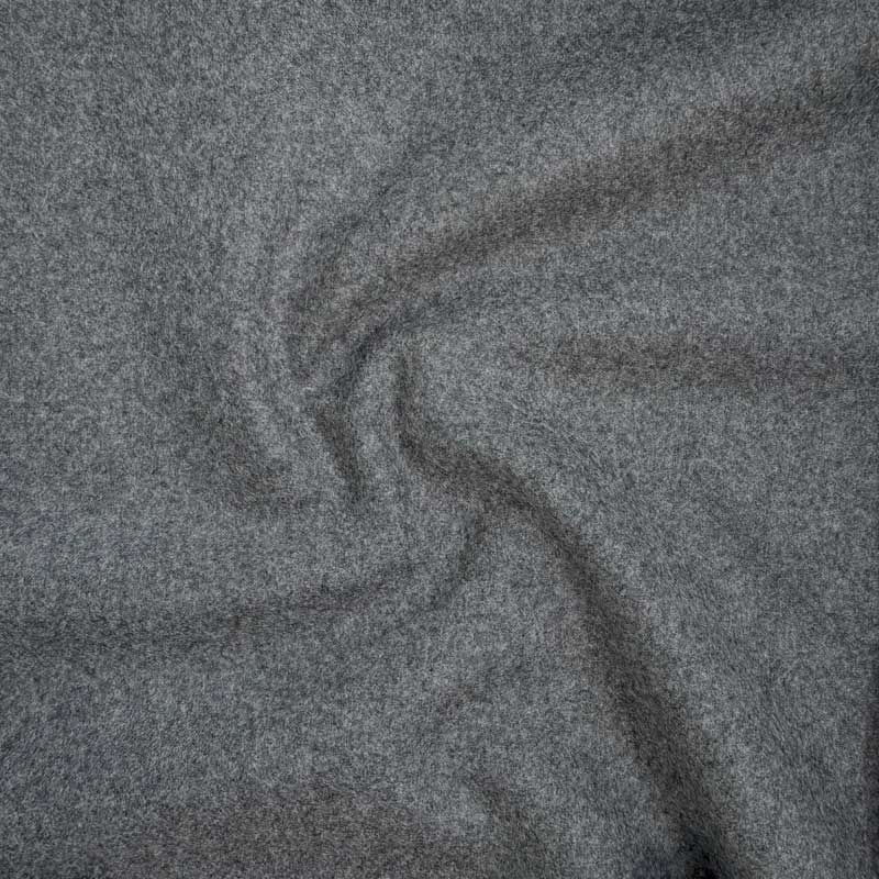 Kraftig italiensk meleret uldfilt grå