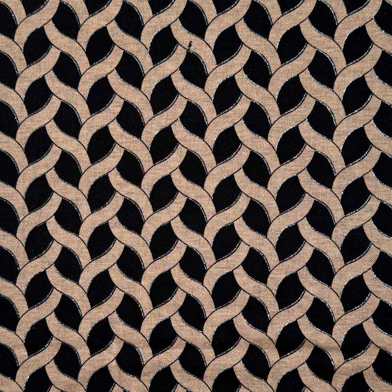 Vinter jersey med geometriske guld snoninger