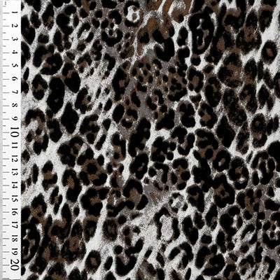 Fast viscose med brunligt leoprint