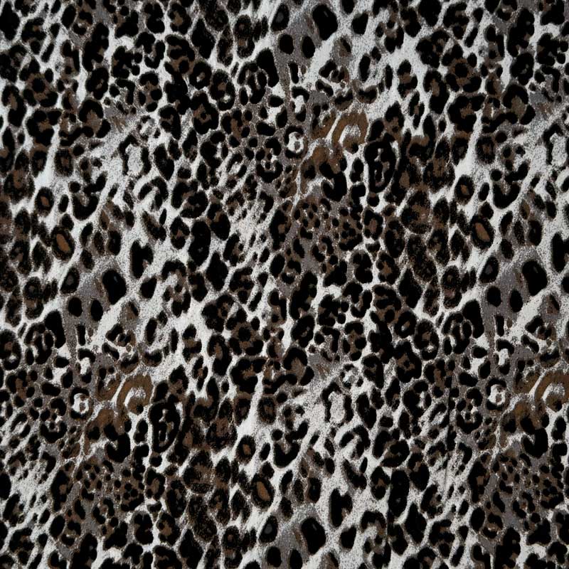 Fast viscose med brunligt leoprint