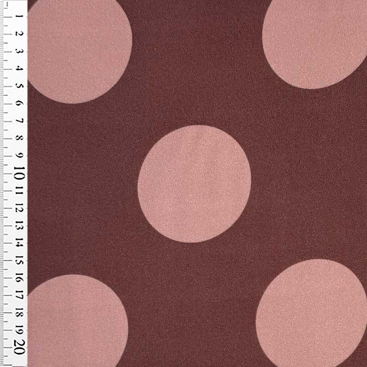 Fast viscose med cirkler fra Light and Lush i mørk blomme