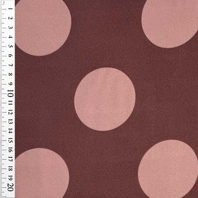 Fast viscose med cirkler fra Light and Lush i mørk blomme