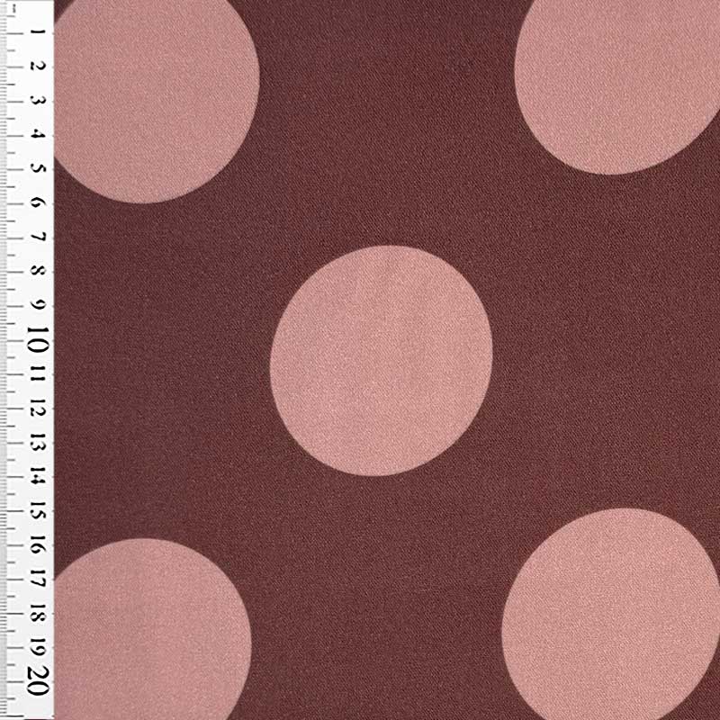 Fast viscose med cirkler fra Light and Lush i mørk blomme