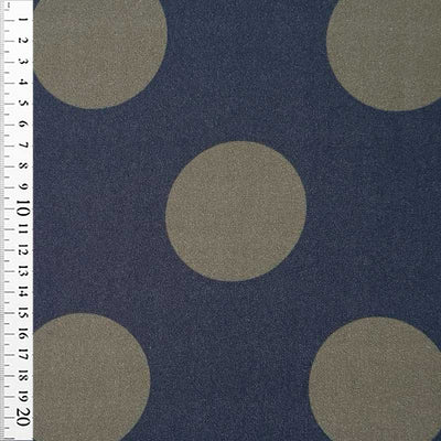 Fast viscose med cirkler fra Light and Lush i marineblå